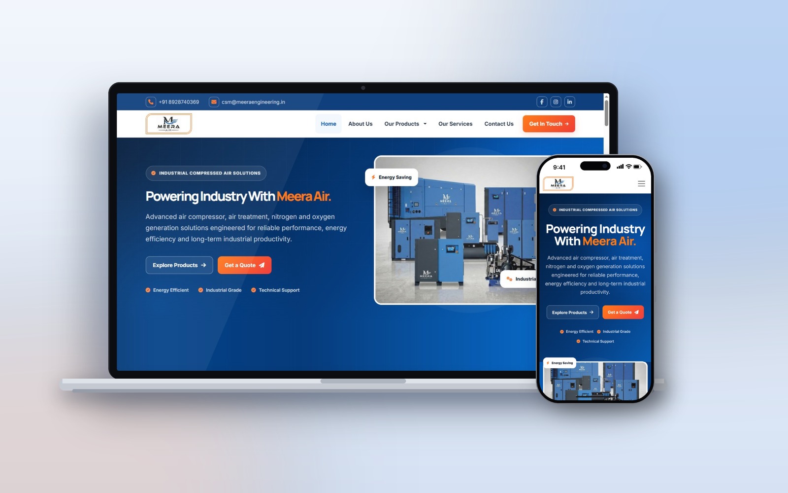 Meera Engineerings website