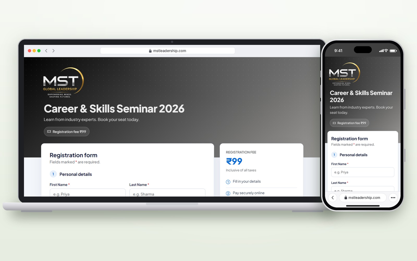MST Global Leadership website