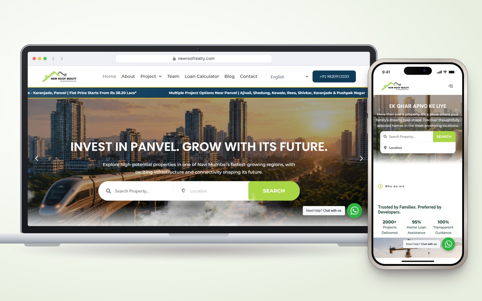 Newrof Realty website