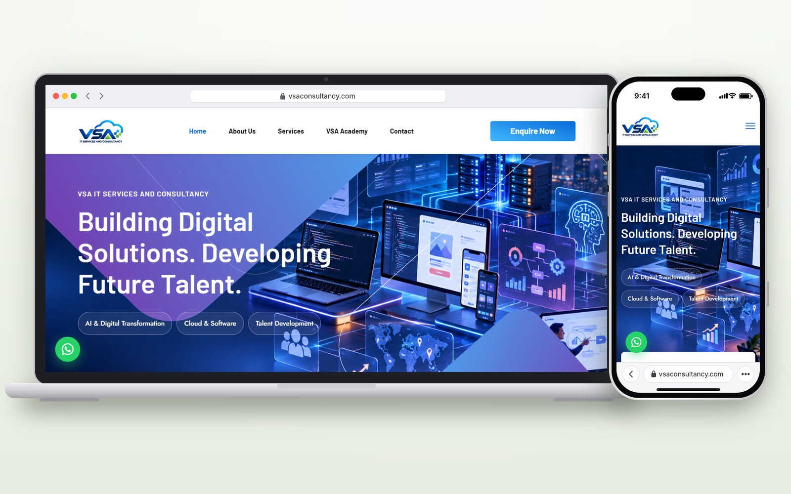 VSA IT Services website